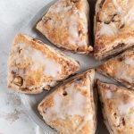 Close up of Apple Cinnamon Scones on Dish