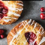 Pintrest image for Cranberry Cream Cheese Danish