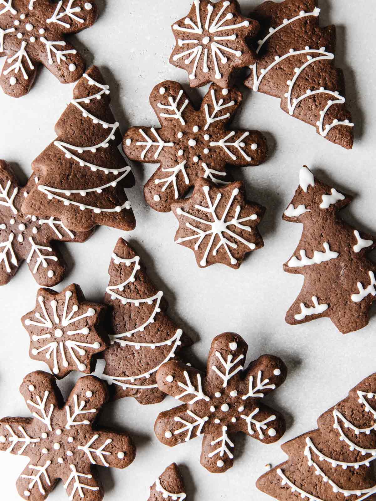 Chocolate Gingerbread Cut Out Cookies