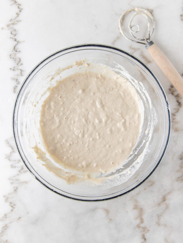 Bread starter in bowl.